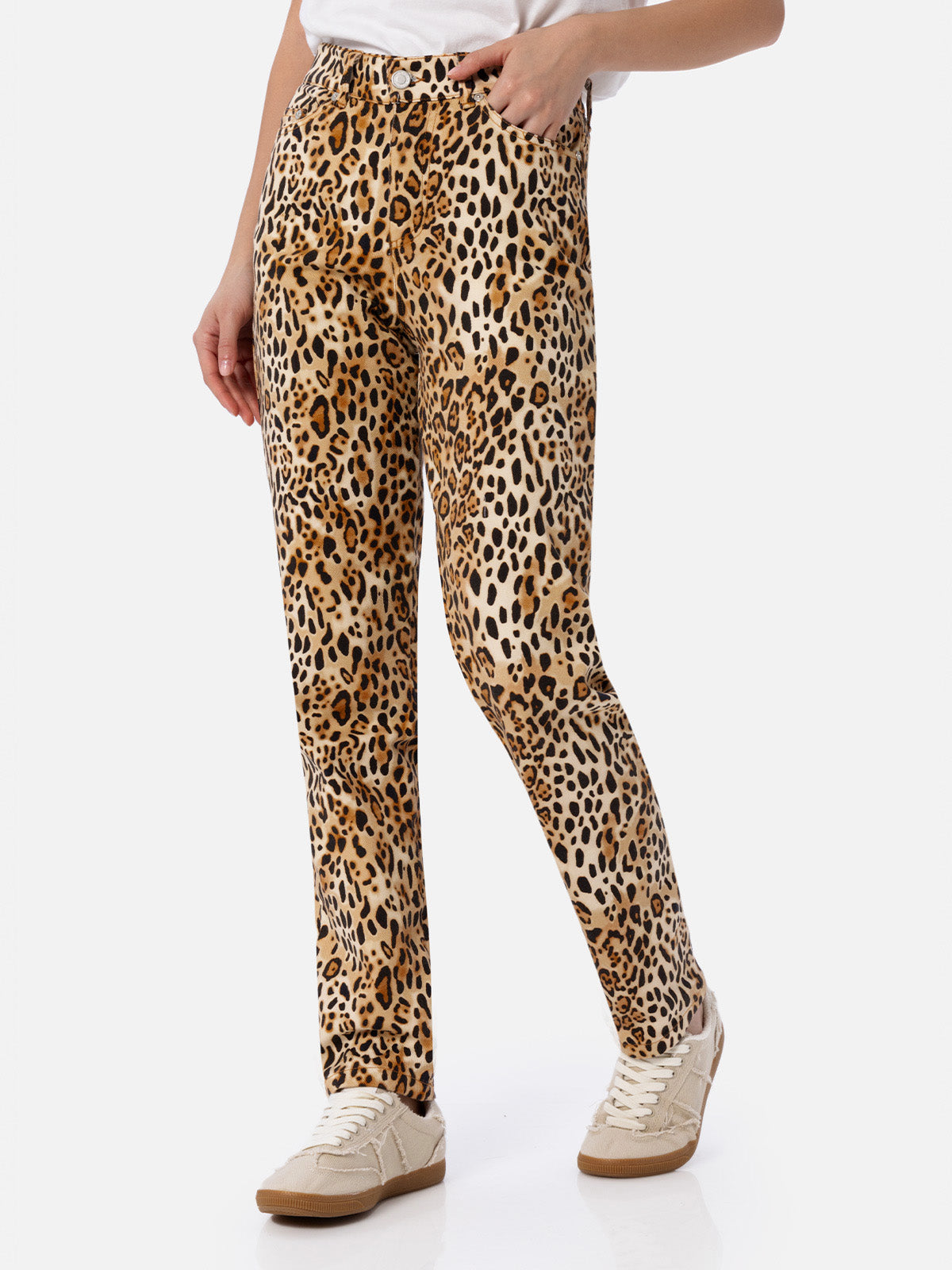 Woman animalier print denim Belleville - MC2 Saint Barth