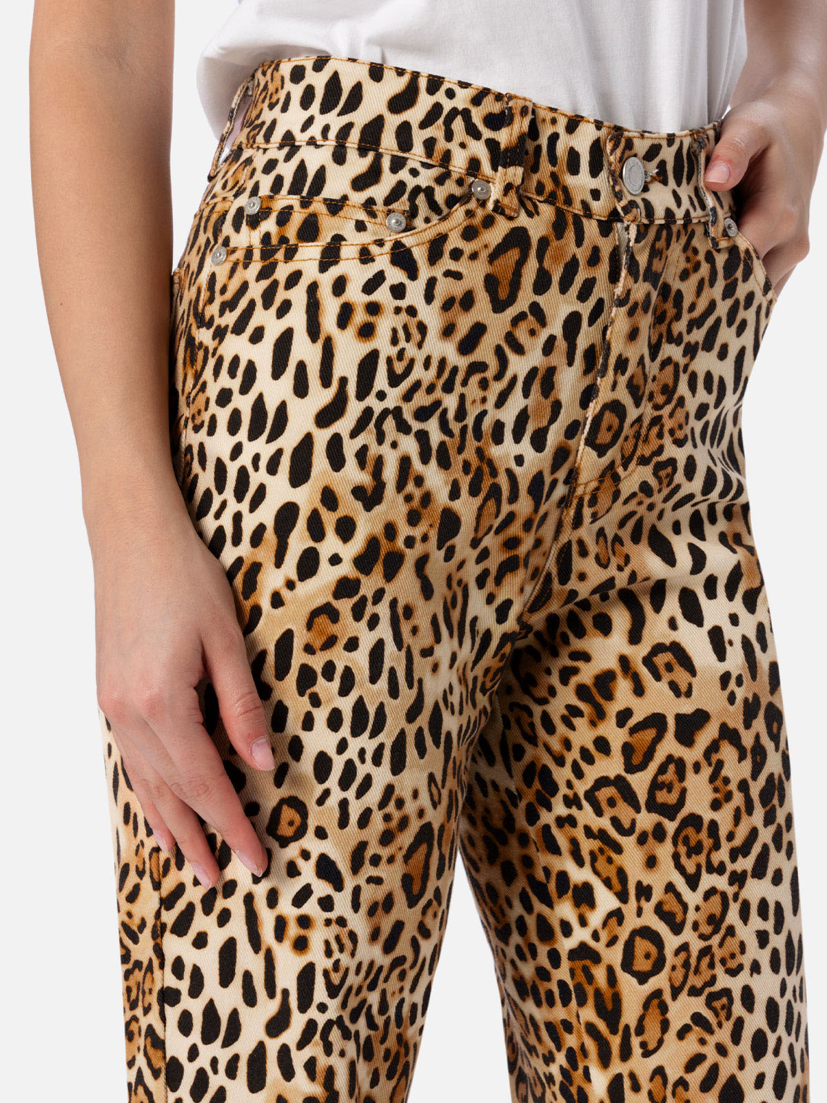Woman animalier print denim Belleville - MC2 Saint Barth