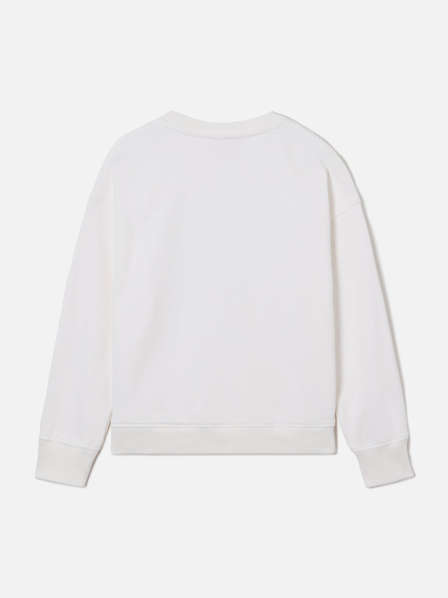 Briony Crewneck-Sweatshirt in Weiß mit Leoparden-Patch
