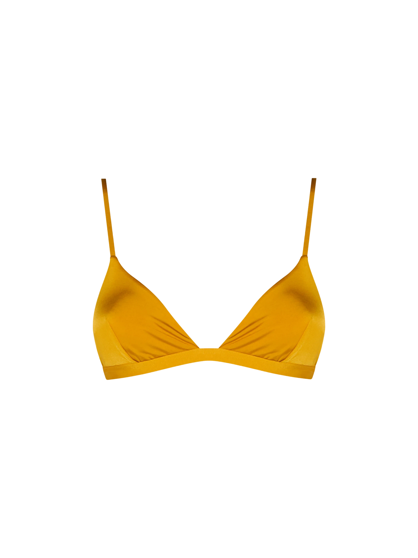 Woman ochre yellow triangle top swimsuit Brooke - MC2 Saint Barth
