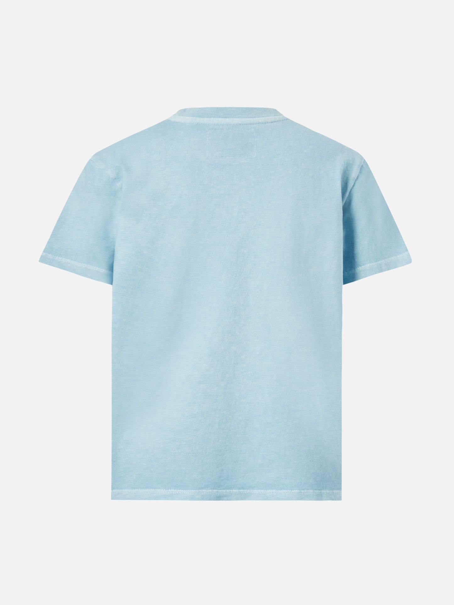 Heavy cotton t-shirt Cameron in vintage light blue