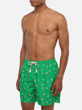 Man swim shorts with paisley print