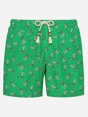 Man swim shorts with paisley print