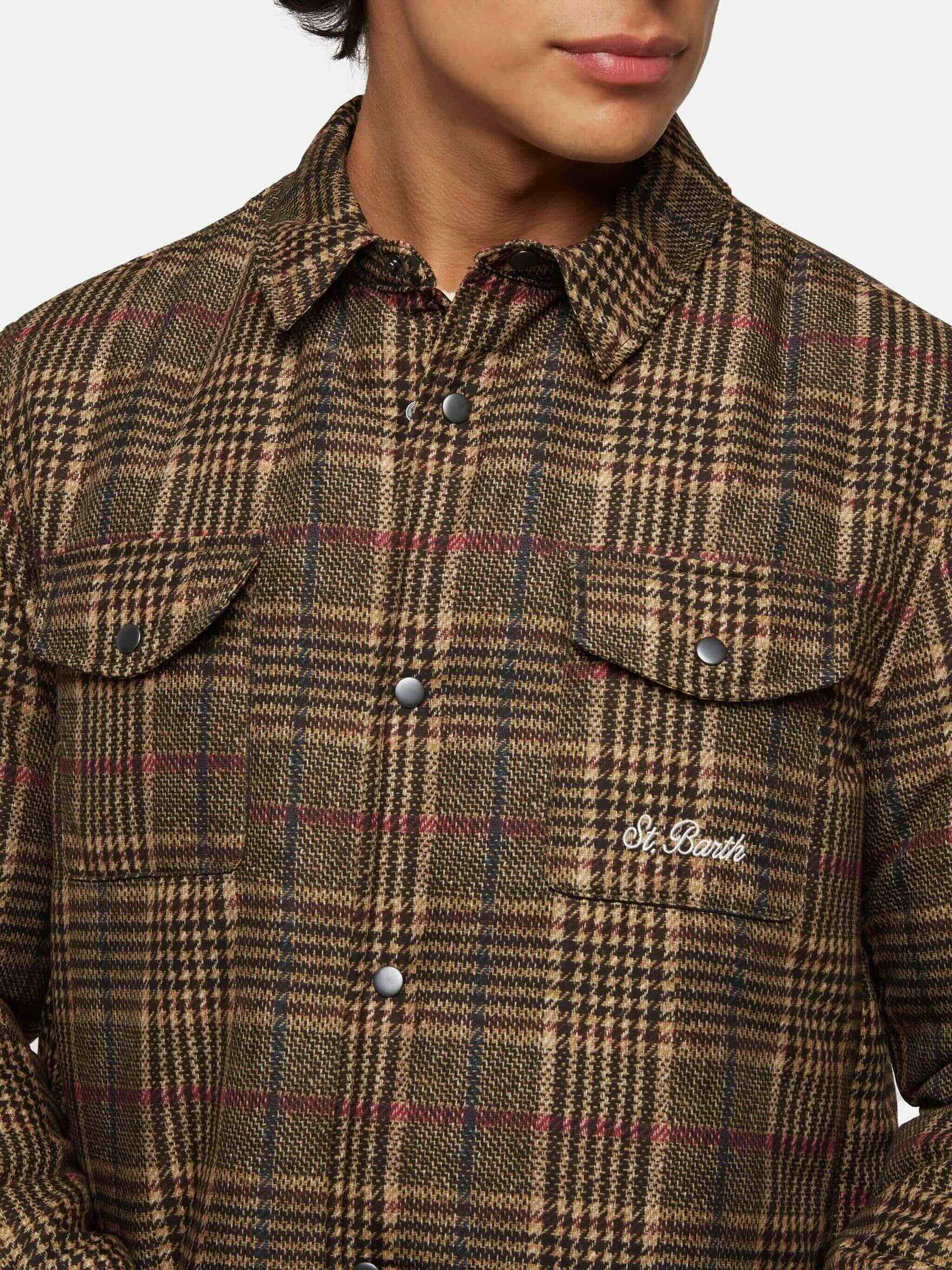 Technic fabric overshirt Chalet with Prince of Wales print - MC2 Saint Barth