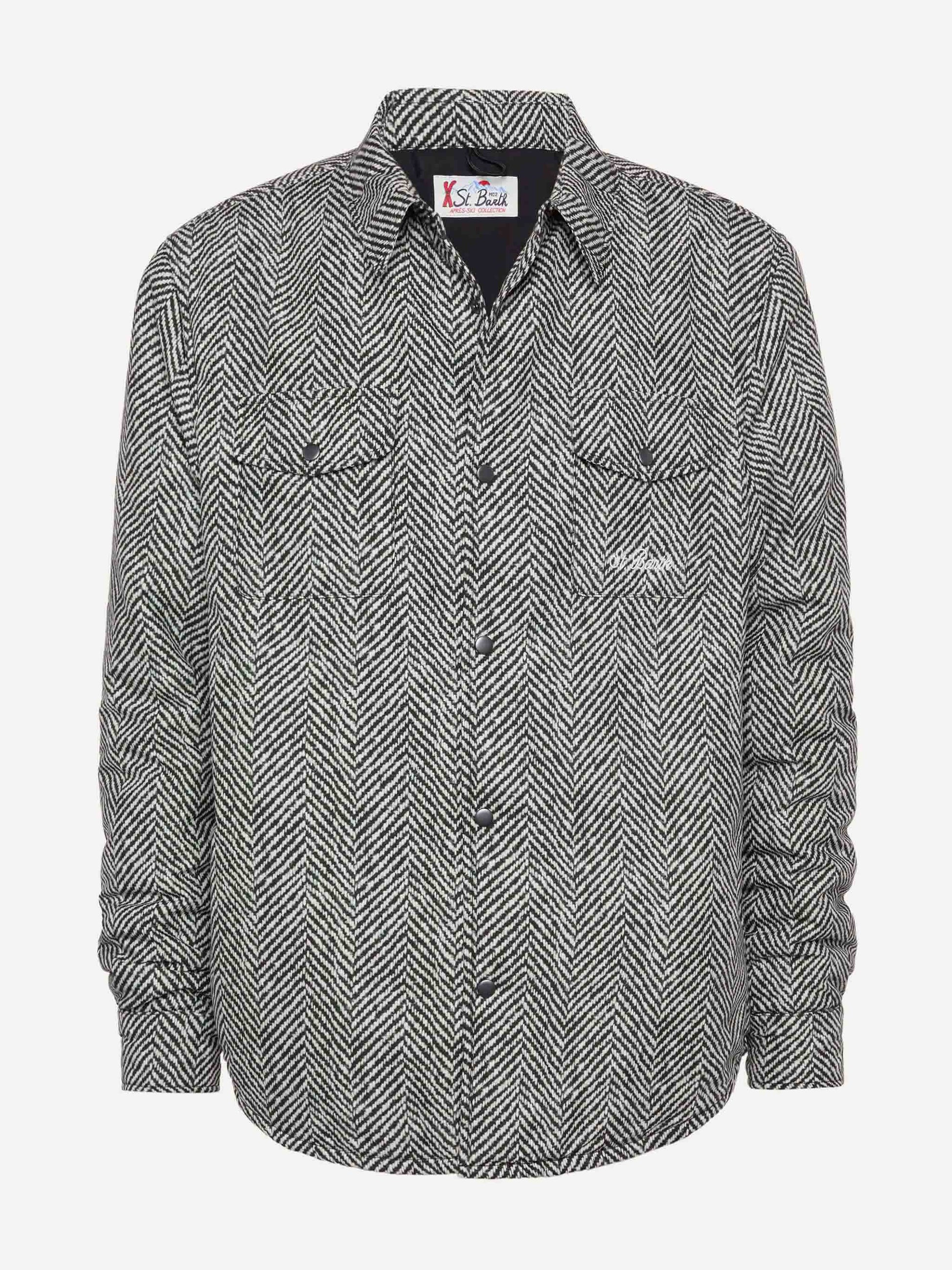 Technic fabric overshirt Chalet with herringbone print - MC2 Saint Barth
