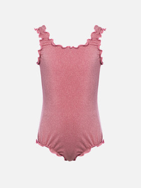 Clio lurex one-piece swimsuit with contrast frill - MC2 Saint Barth