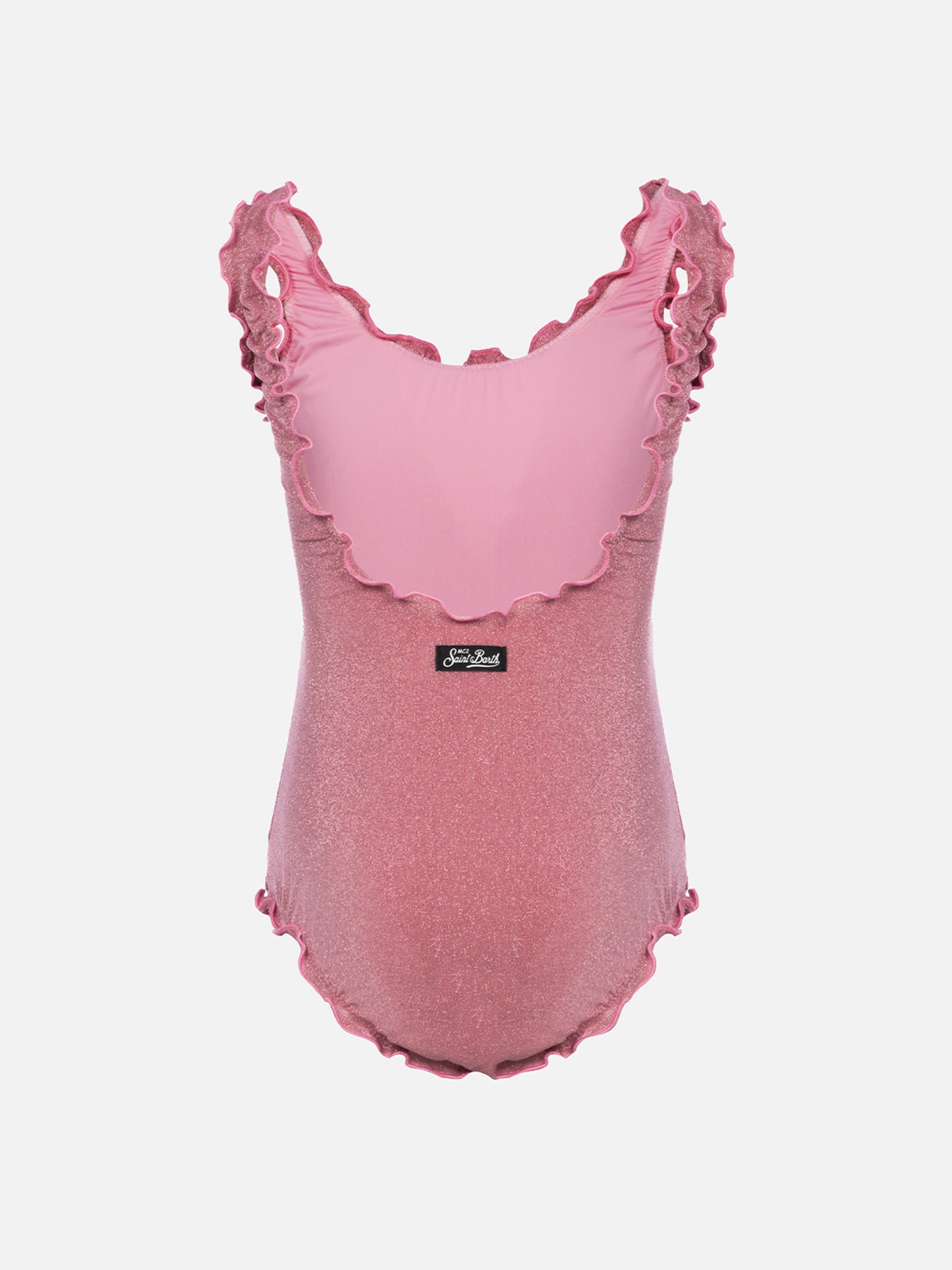 Clio lurex one-piece swimsuit with contrast frill - MC2 Saint Barth