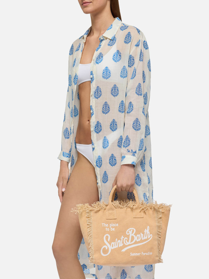 Colette beige cotton canvas handbag - MC2 Saint Barth