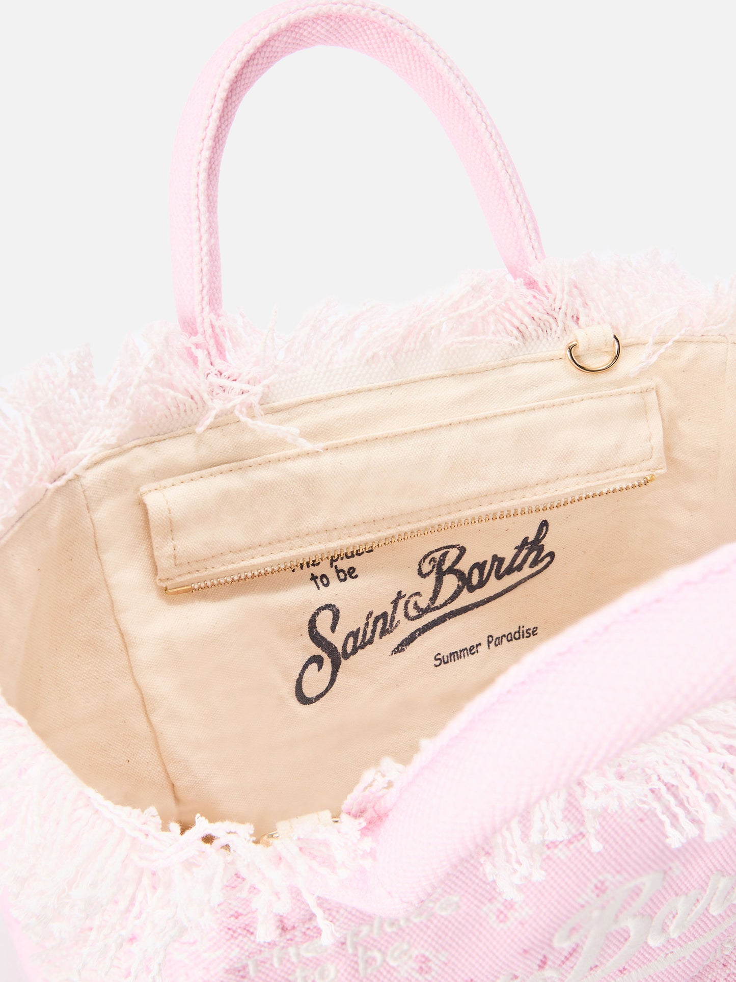 Pink canvas Colette bag with bandana print