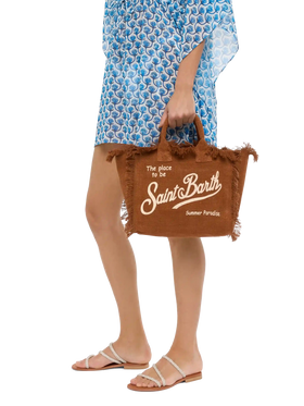 Colette linen brown handbag - MC2 Saint Barth