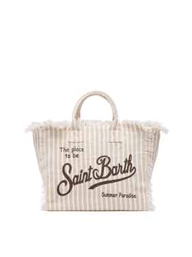 Colette linen handbag with striped print - MC2 Saint Barth