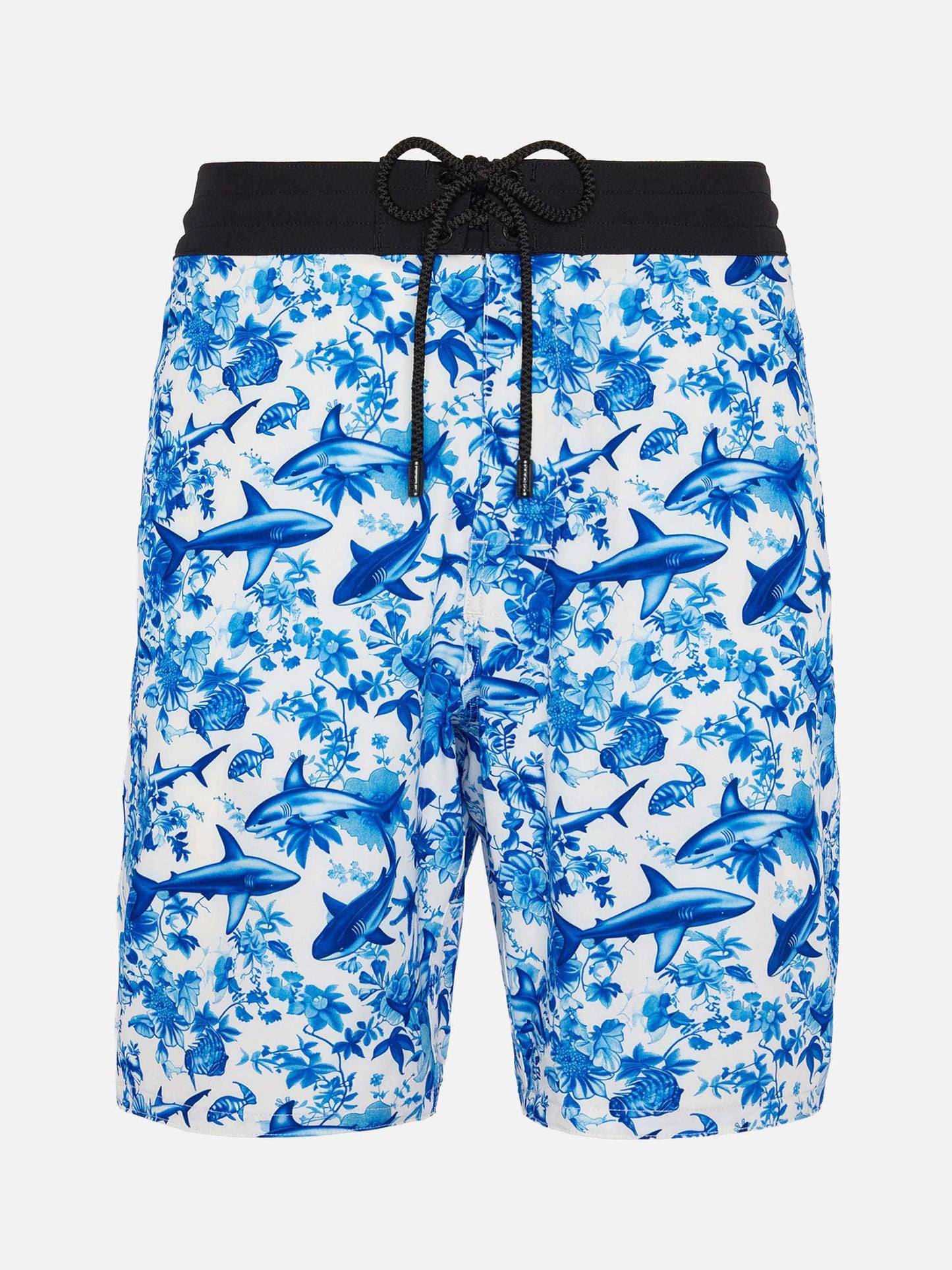 Comfort Surf swim shorts with sharks print | AI CO-CREATED DESIGN BY RICKDICK - POWERED BY RED-EYE