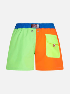 Boy comfort multicolor swim shorts - MC2 Saint Barth