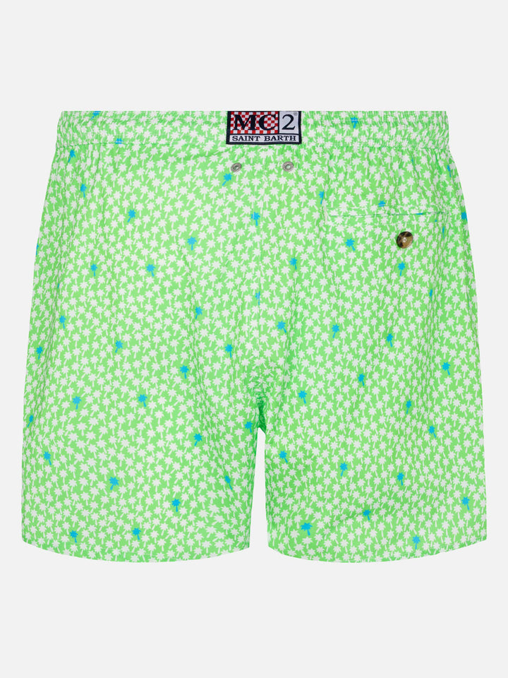 Comfort Light swim shorts with palm print - MC2 Saint Barth