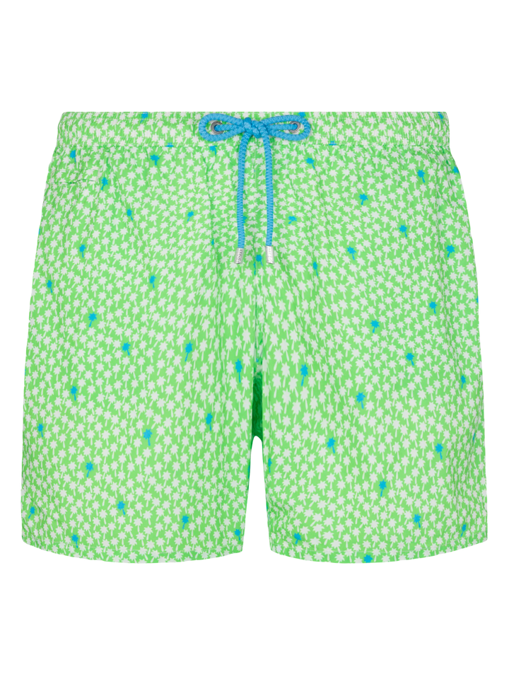 Comfort Light swim shorts with palm print - MC2 Saint Barth