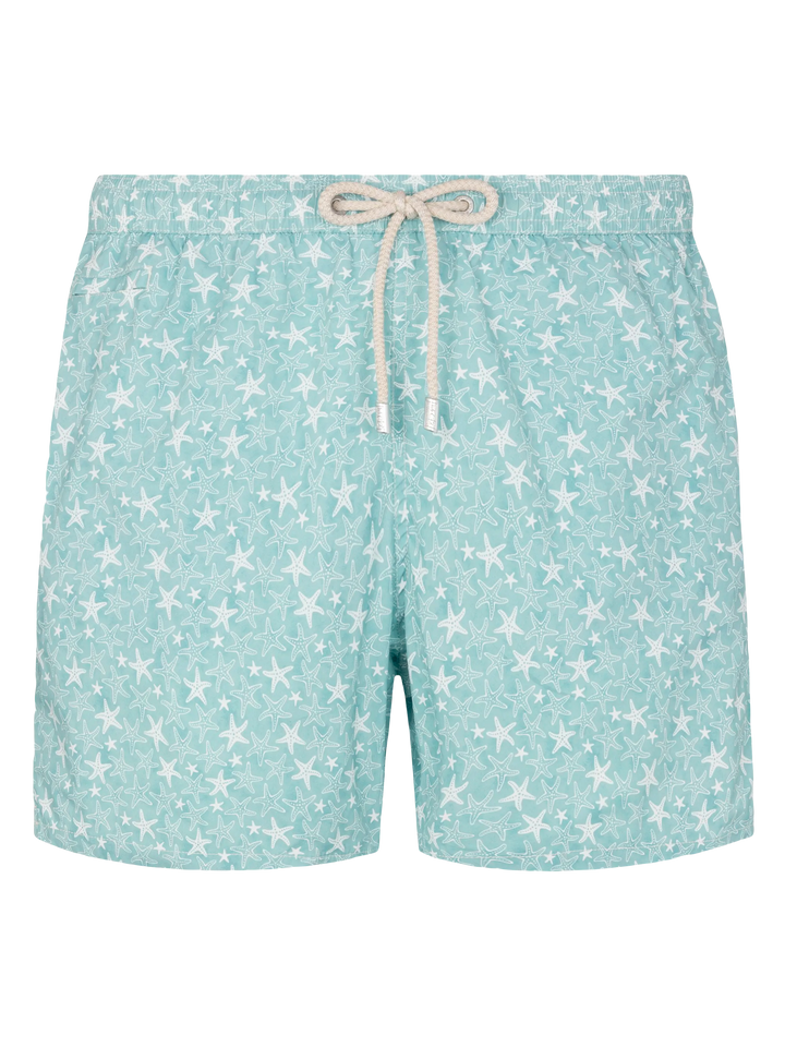 Comfort Light swim shorts with tropical shell print - MC2 Saint Barth