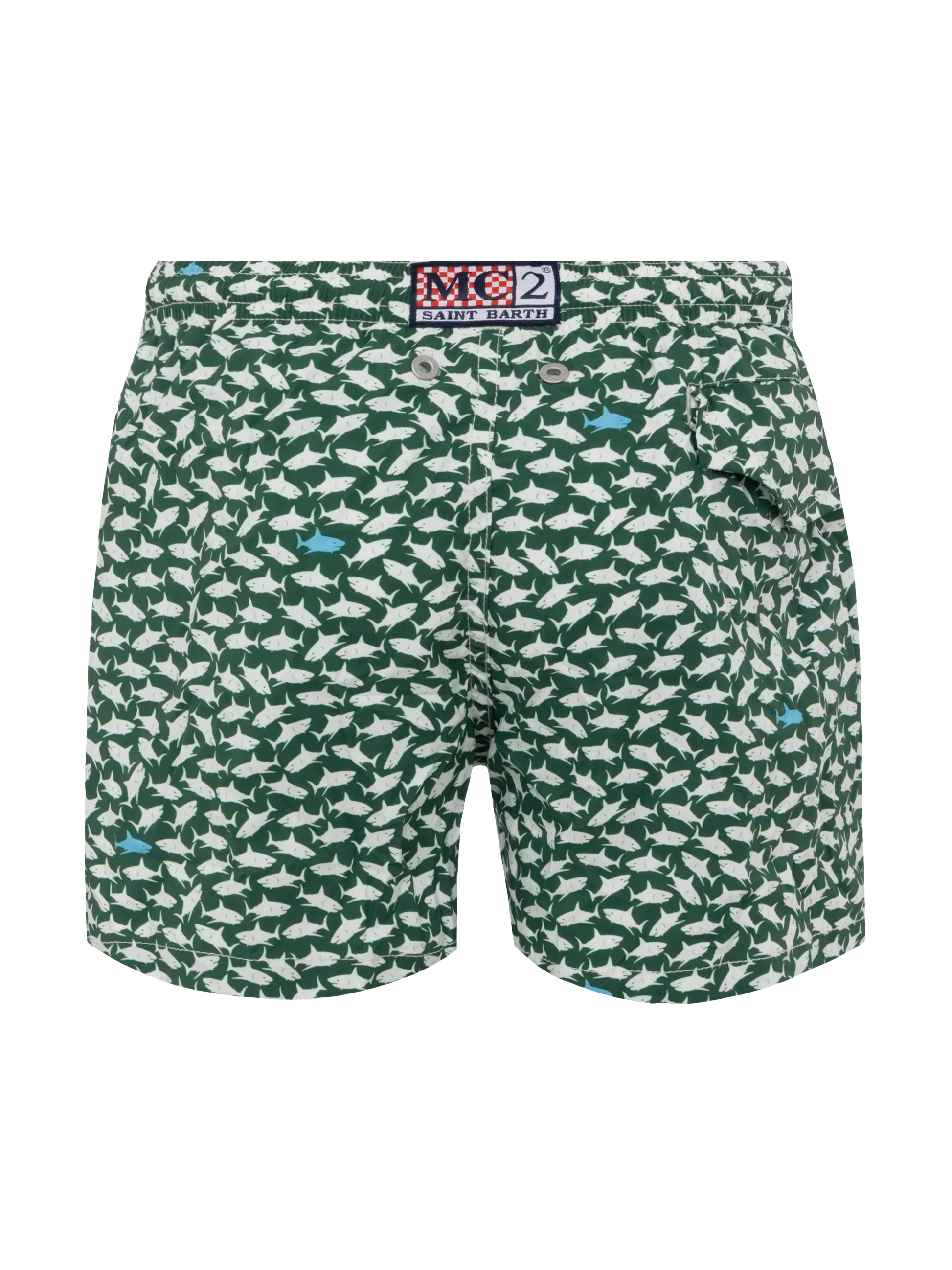 Comfort Light swim shorts with shark print - MC2 Saint Barth