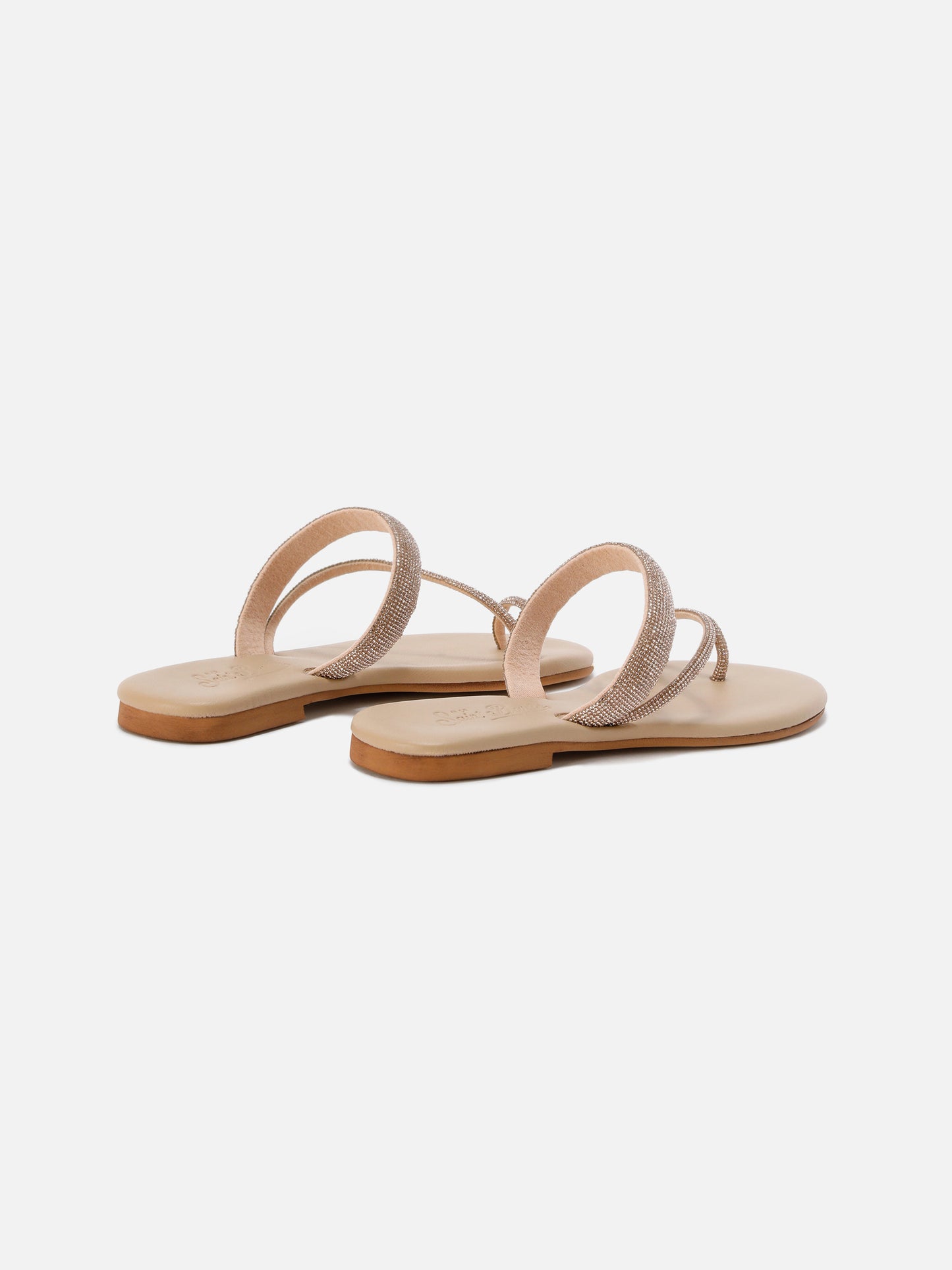 Cora Ring Sandal with champagne rhinestones