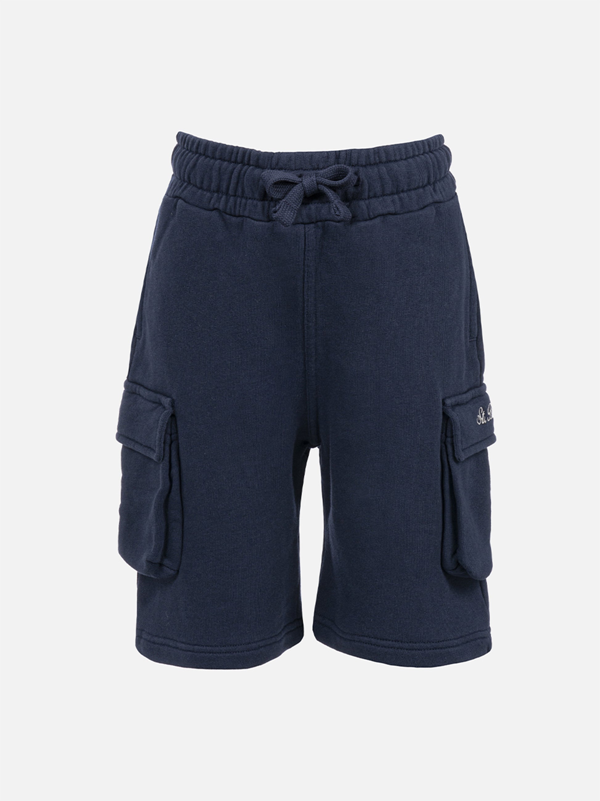Cargy navy blue bermuda cargo pants - MC2 Saint Barth