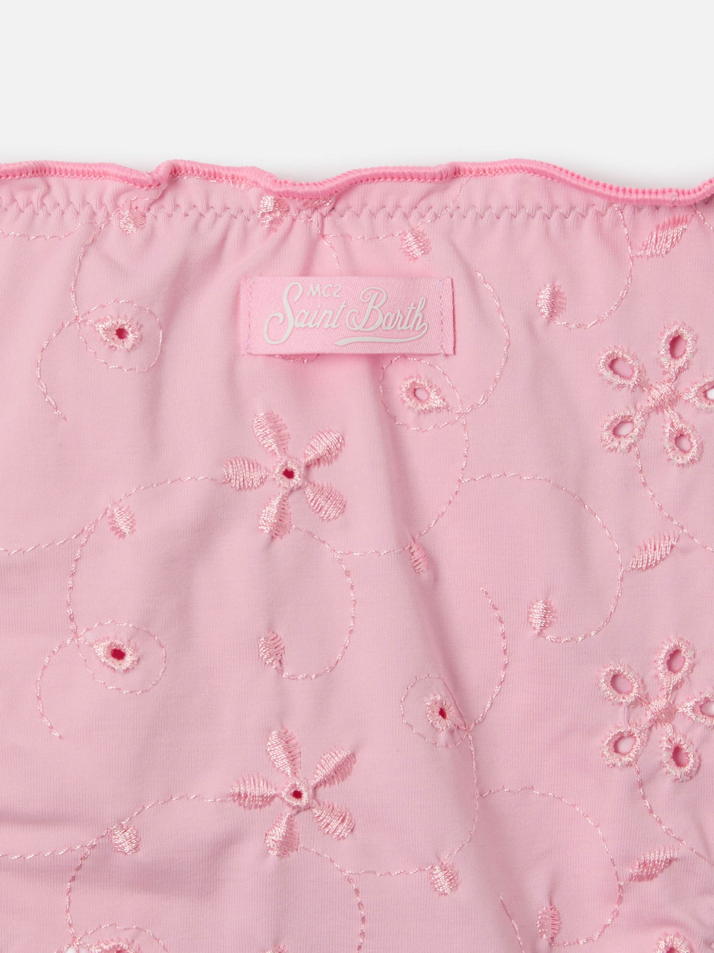 Cris sangallo bikini in pink with ruffled edges