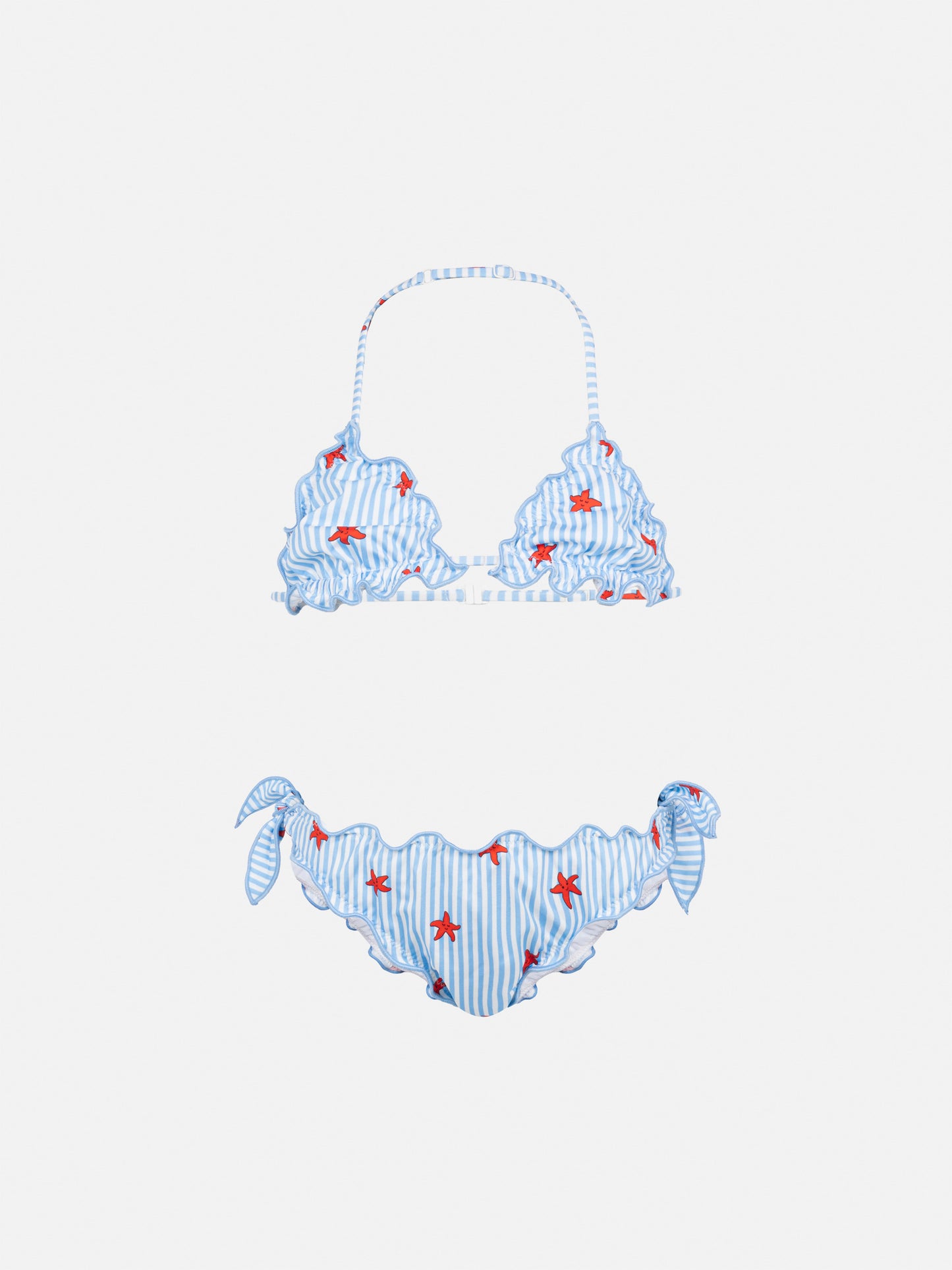 Cris classic triangle bikini with starfish and striped print - MC2 Saint Barth