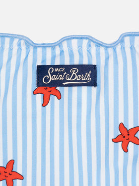Cris classic triangle bikini with starfish and striped print - MC2 Saint Barth