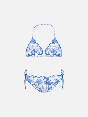 Cris classic triangle bikini with toile de jouy print - MC2 Saint Barth