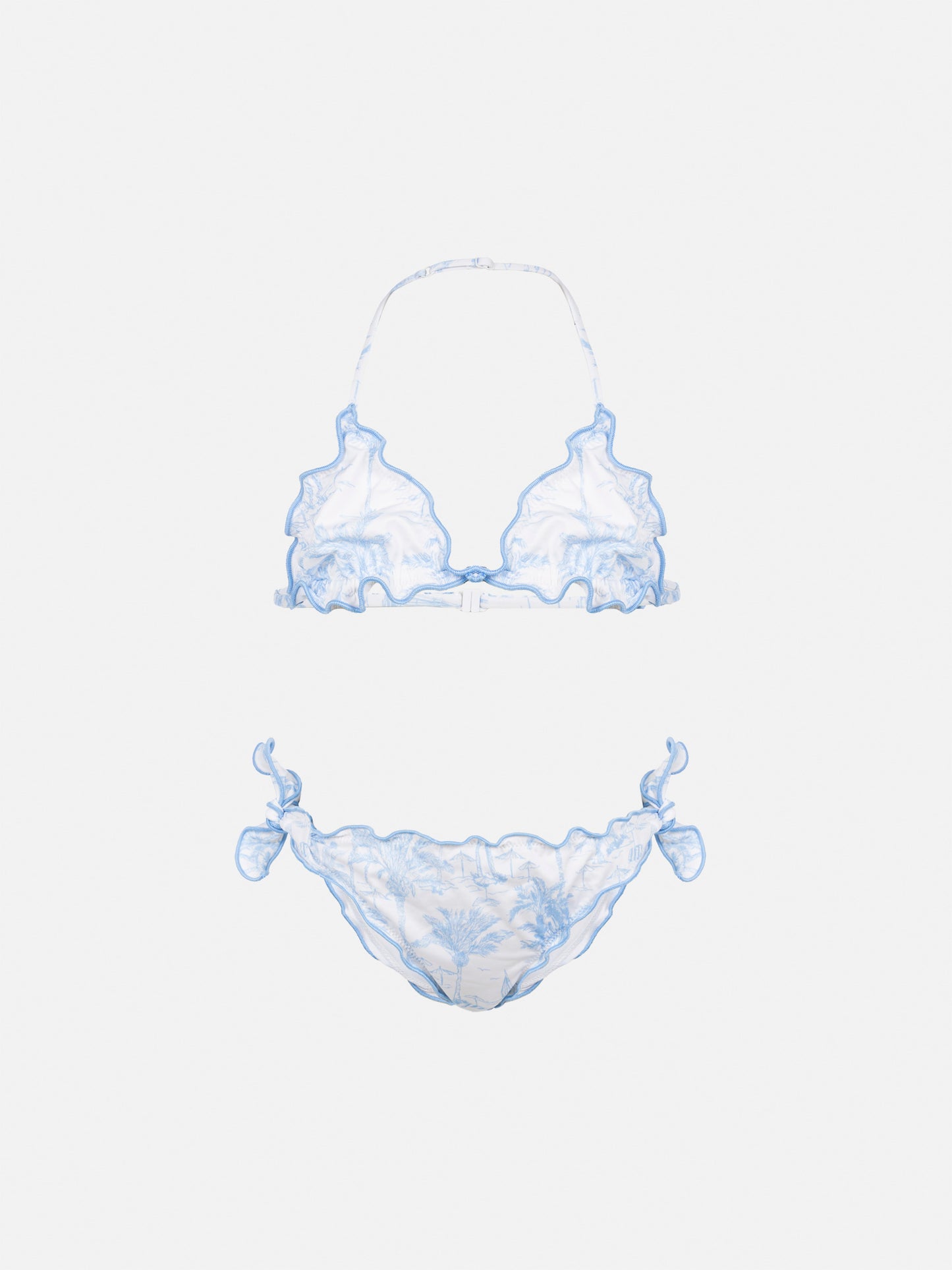 Bikini a triangolo classico Cris con stampa Toile de Jouy