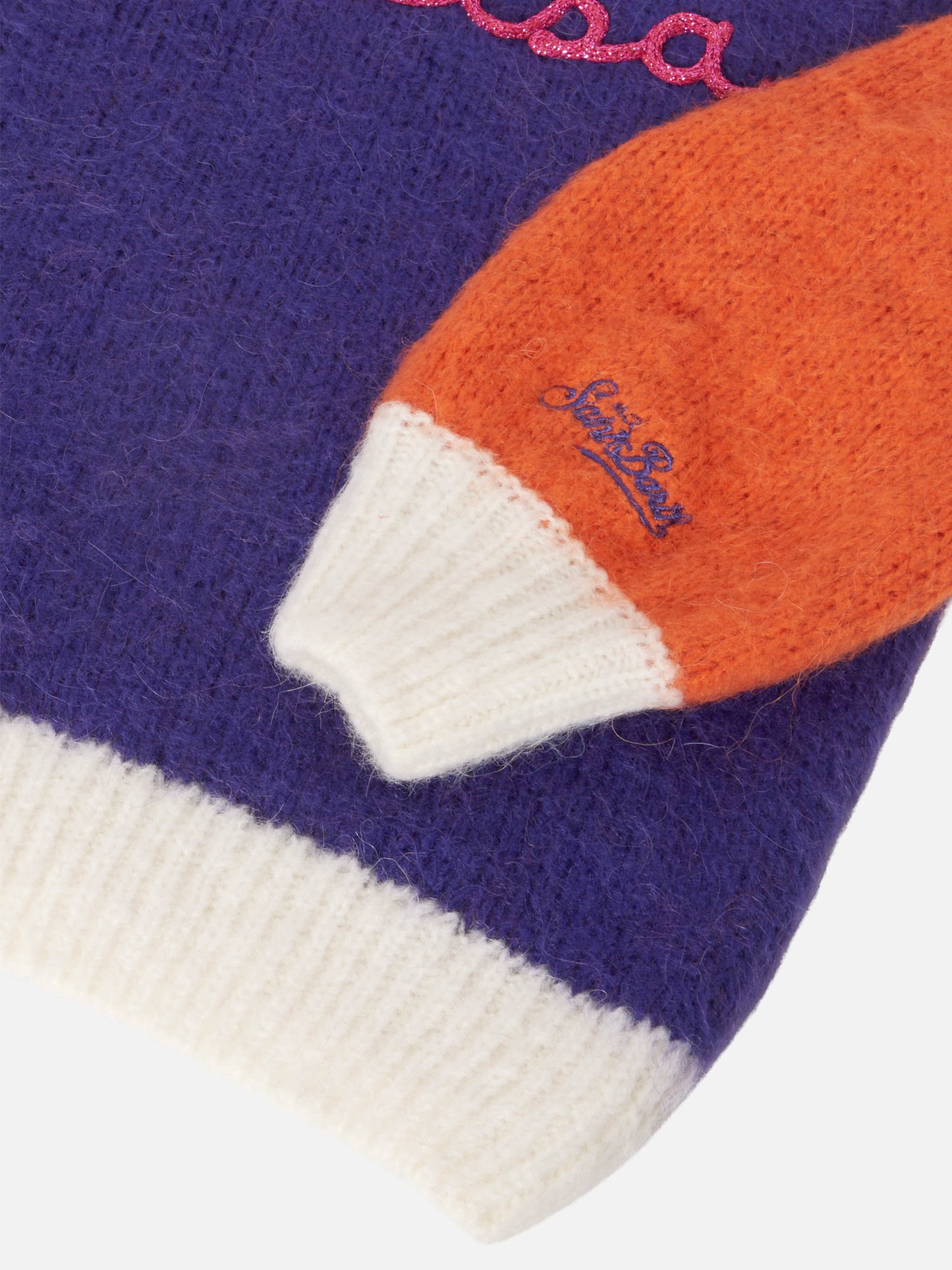 Kastenförmiger Pullover Danya Soft Jr mit Indecisa-Stickerei