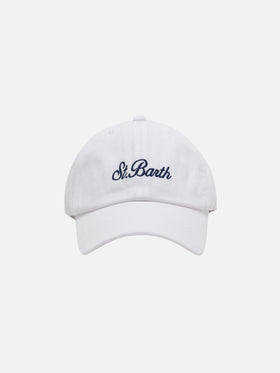 Davis white denim Ball Cap with St. Barth embroidery - MC2 Saint Barth