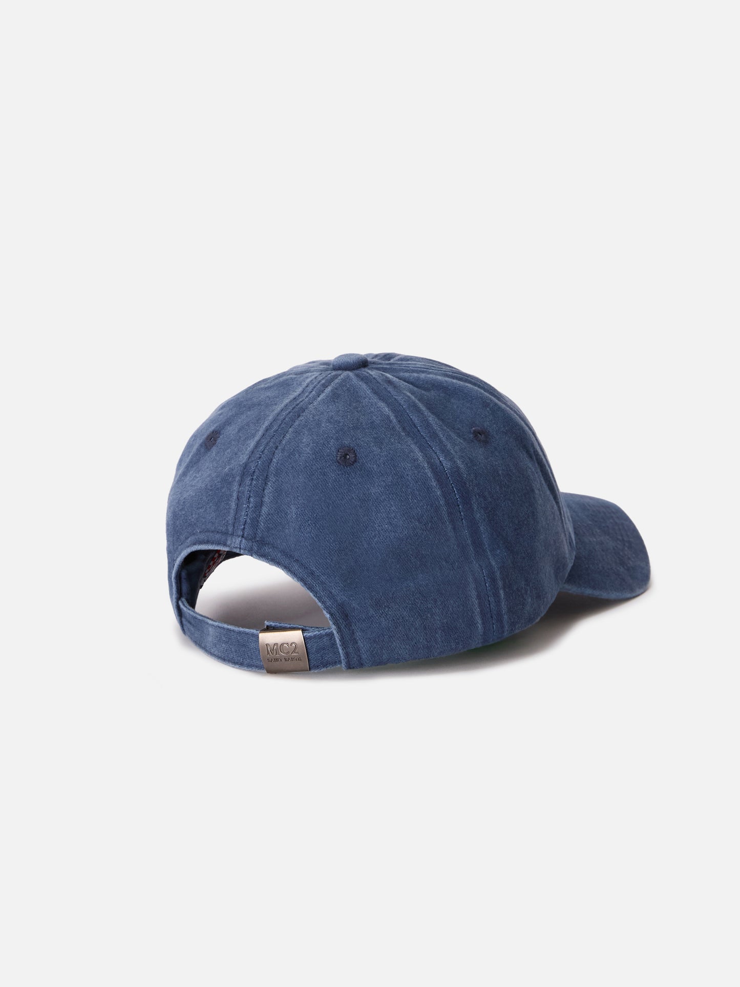 Gorra de béisbol Davis de denim azul con logo bordado
