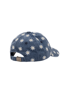 Blue denim ball cap Baseball Jr with daisy embroidery - MC2 Saint Barth