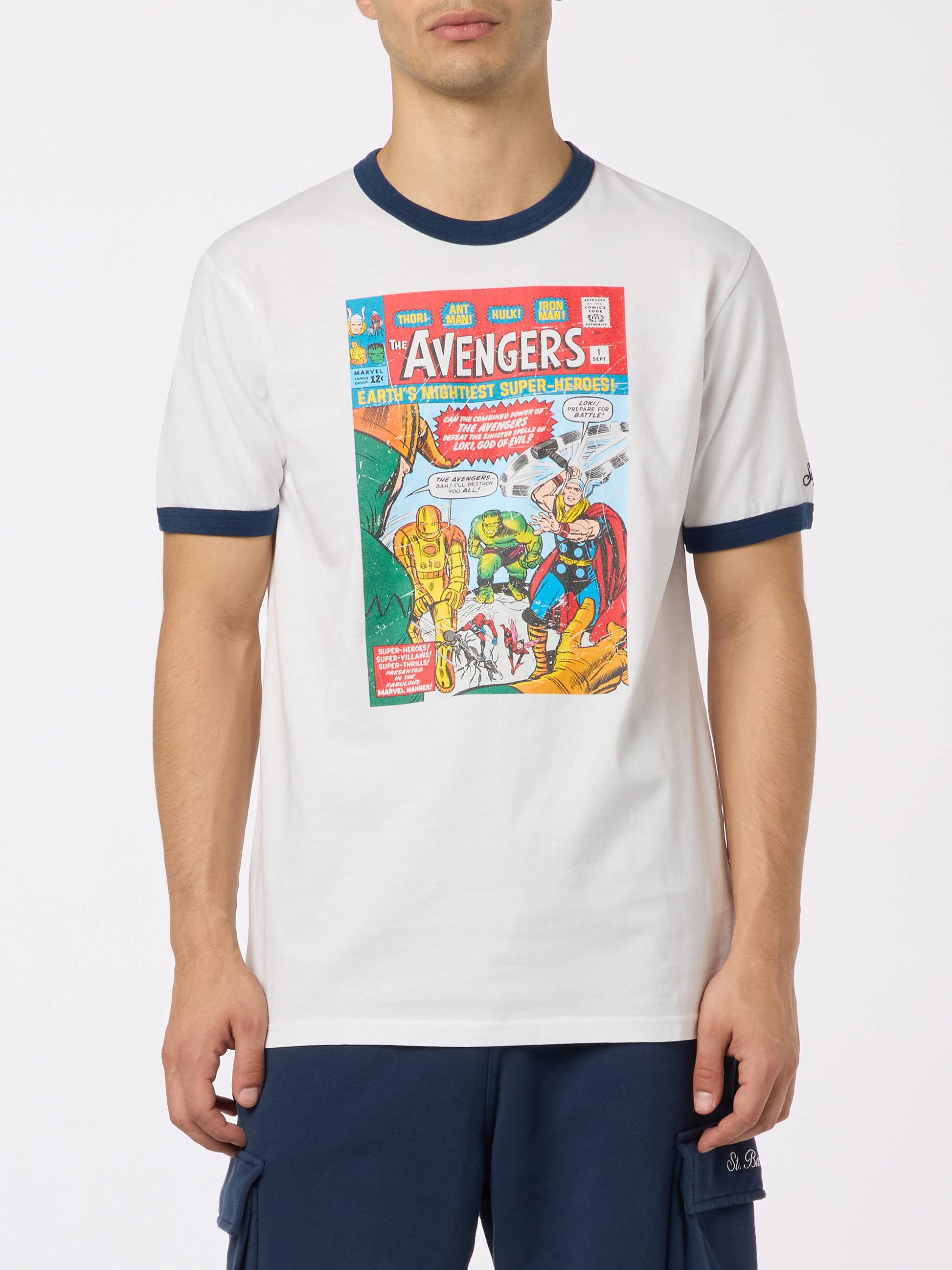 Man cotton t-shirt with Avengers print | MARVEL SPECIAL EDITION - MC2 Saint Barth