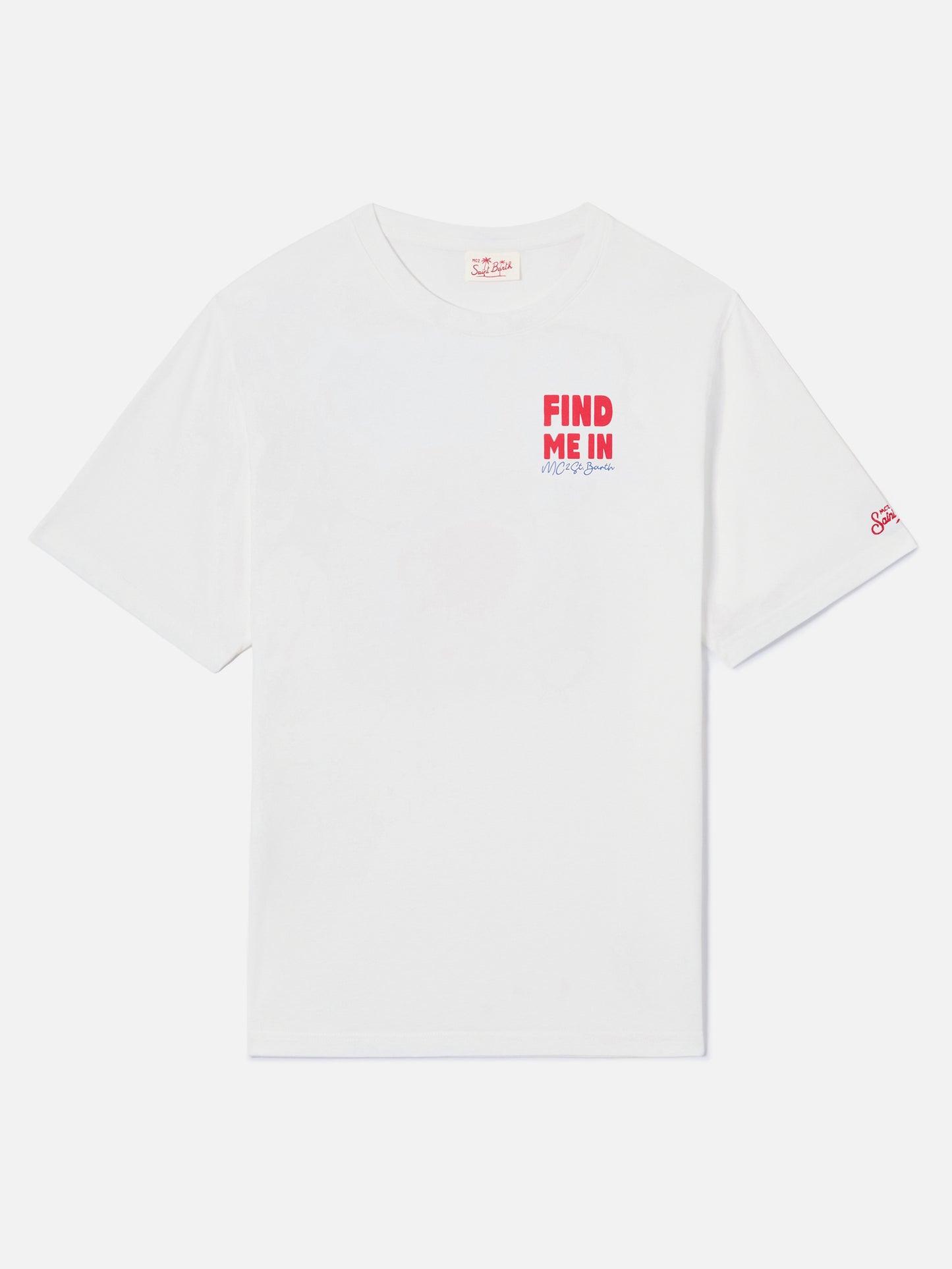 T-shirt Delmar con stampa Find Me in Vacation e maxi grafica sul retro