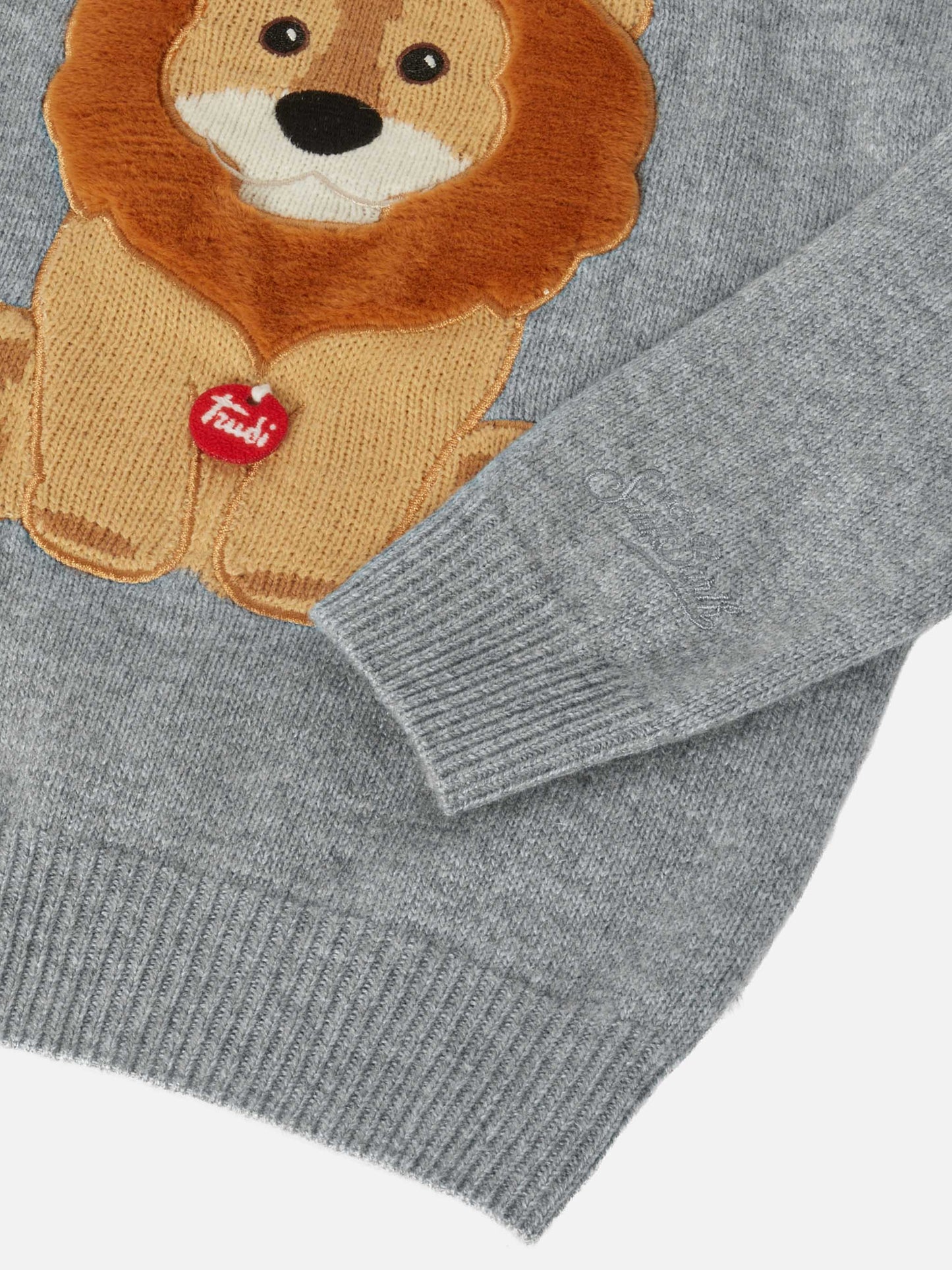 Crewneck Douglas in cashmere blend with Leone Trudi patch | TRUDI SPECIAL EDITION