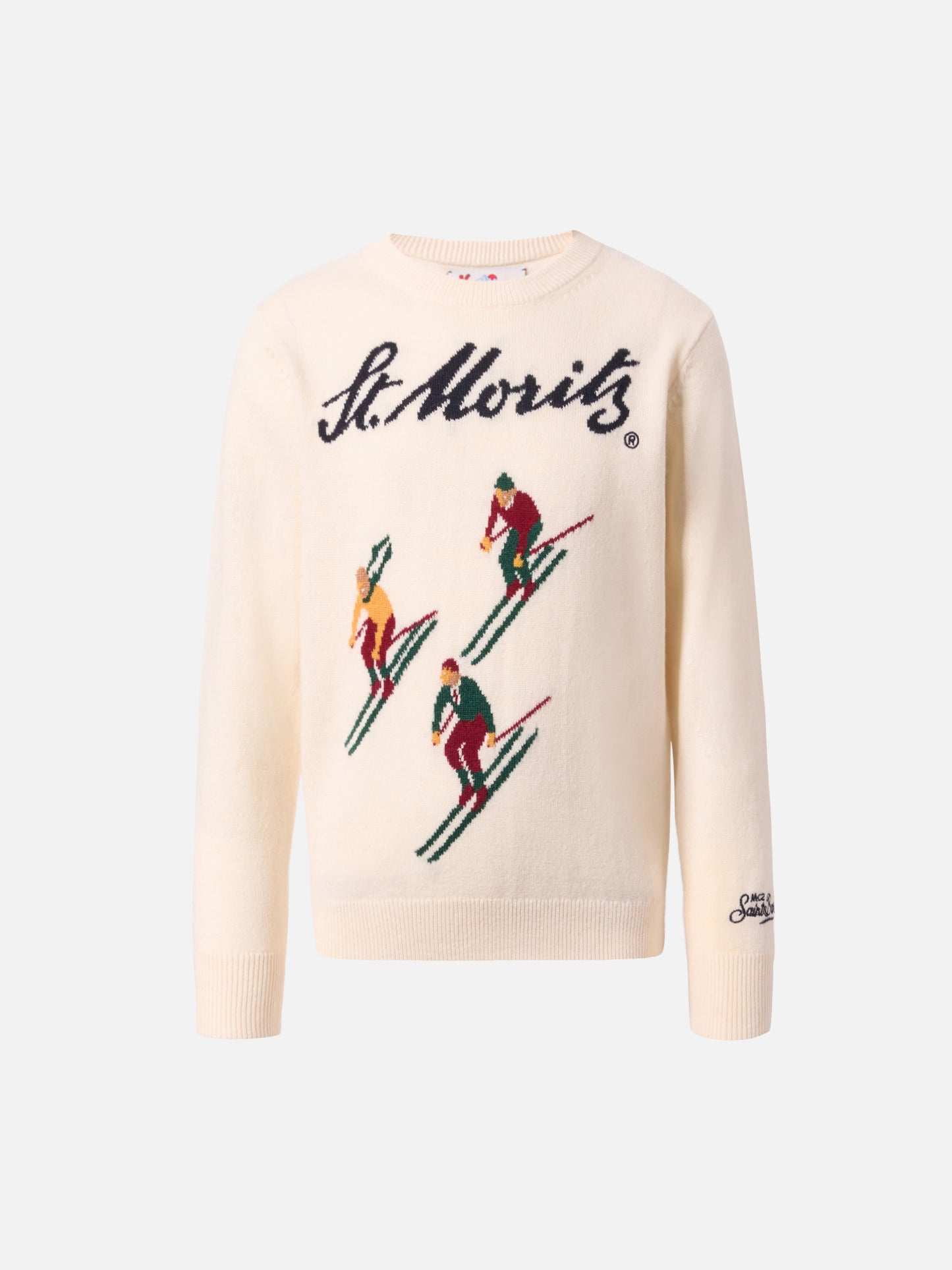 Sweater Douglas in cashmere blend with St. Moritz jacquard | ST. MORITZ SPECIAL EDITION