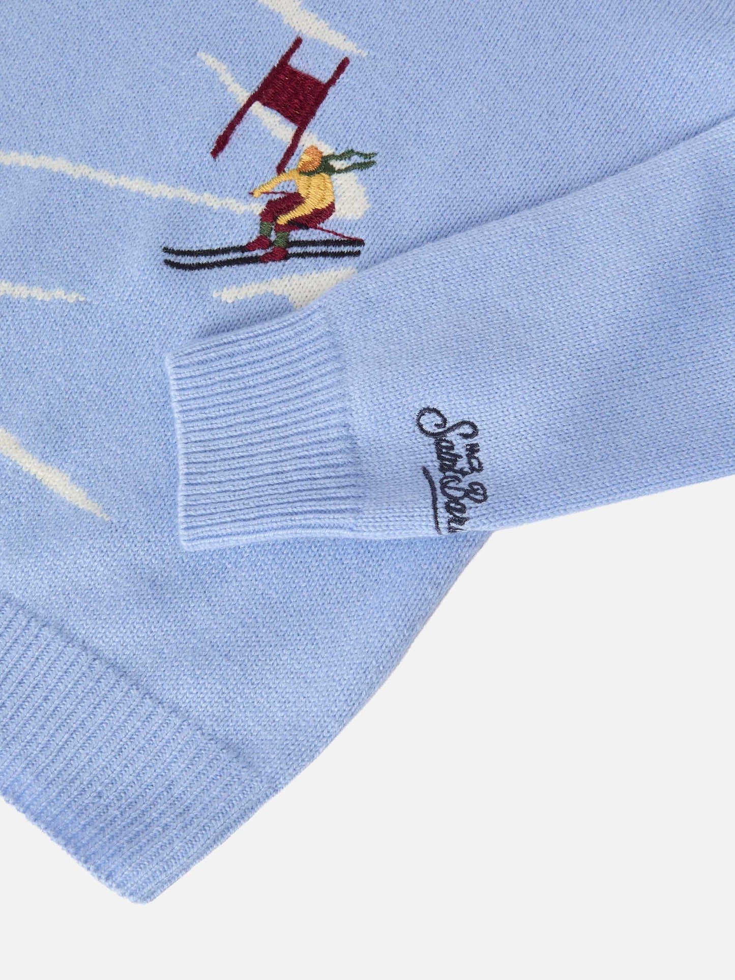 Sweater Douglas in cashmere blend with Cortina jacquard