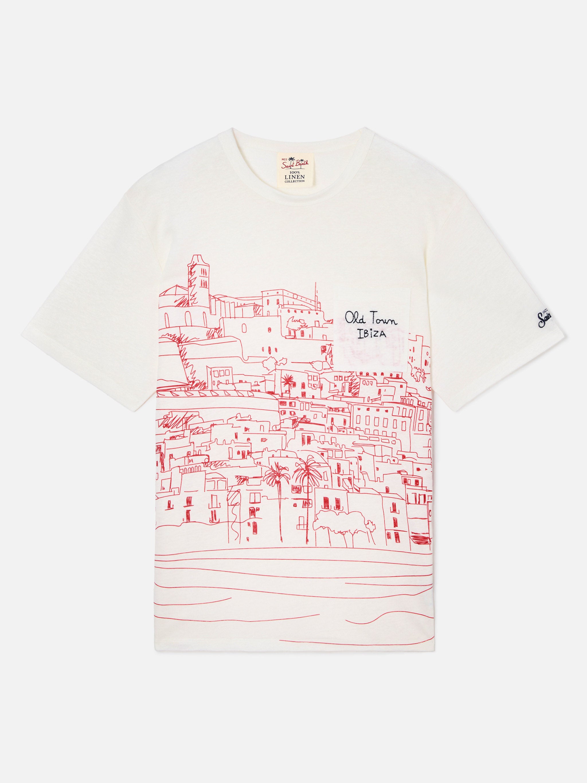 Ecstasea linen jersey t-shirt with Ibiza print – MC2 Saint Barth