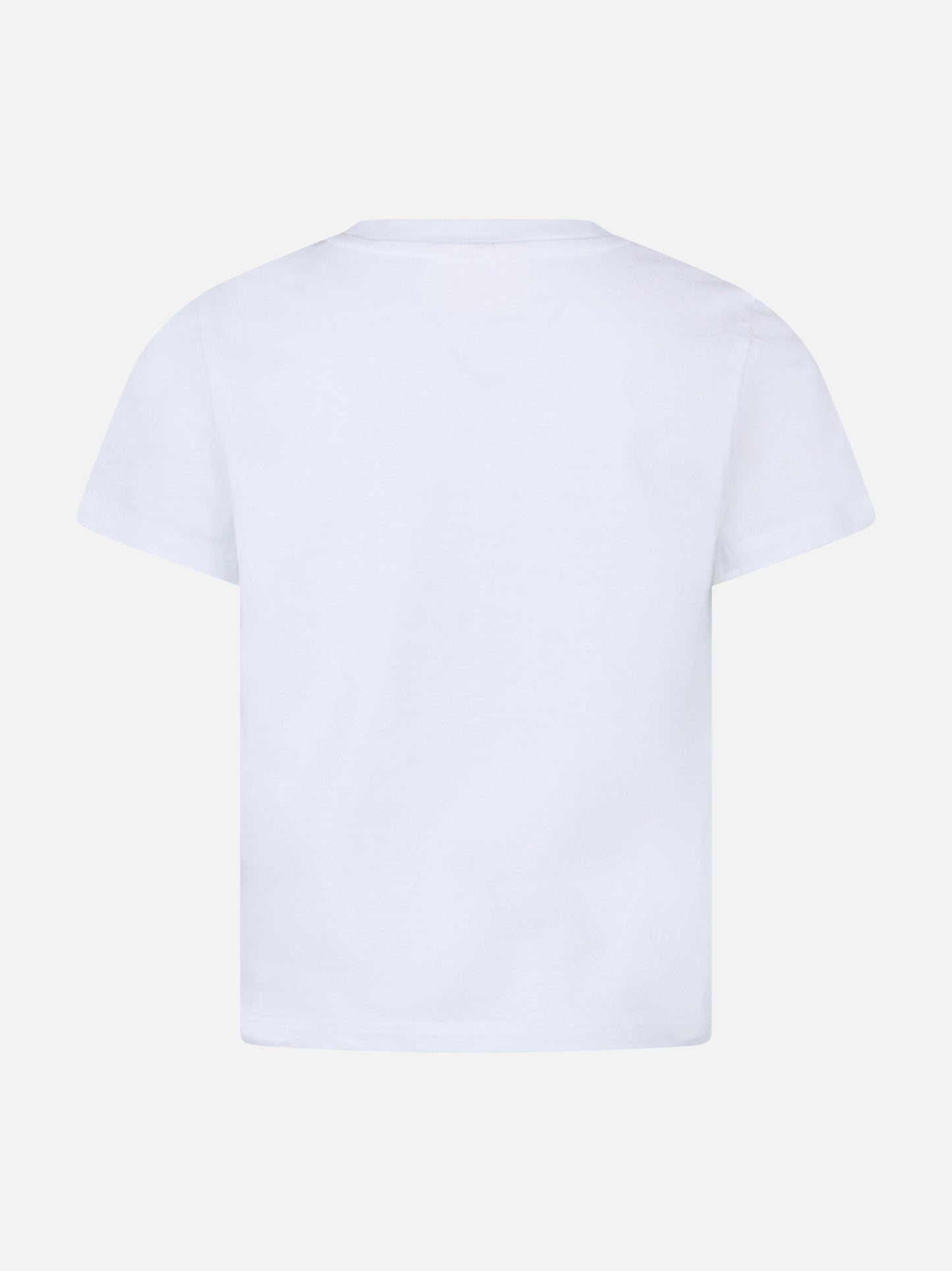 Girl cotton jersey crewneck t-shirt Elly with Vacay mood embroidery