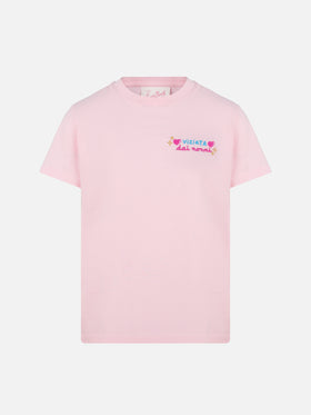 Elly cotton jersey crewneck t-shirt with Vado dai Nonni embroidery - MC2 Saint Barth