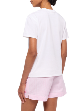 Emilie cotton t-shirt with Estate-mi Lontana embroidery | INSULTI LUMINOSI SPECIAL EDITION - MC2 Saint Barth