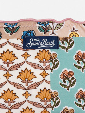 Emy classic bandeau bikini with flower patch print - MC2 Saint Barth