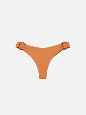 Cheeky swim briefs Evelyn in ochre yellow with loops