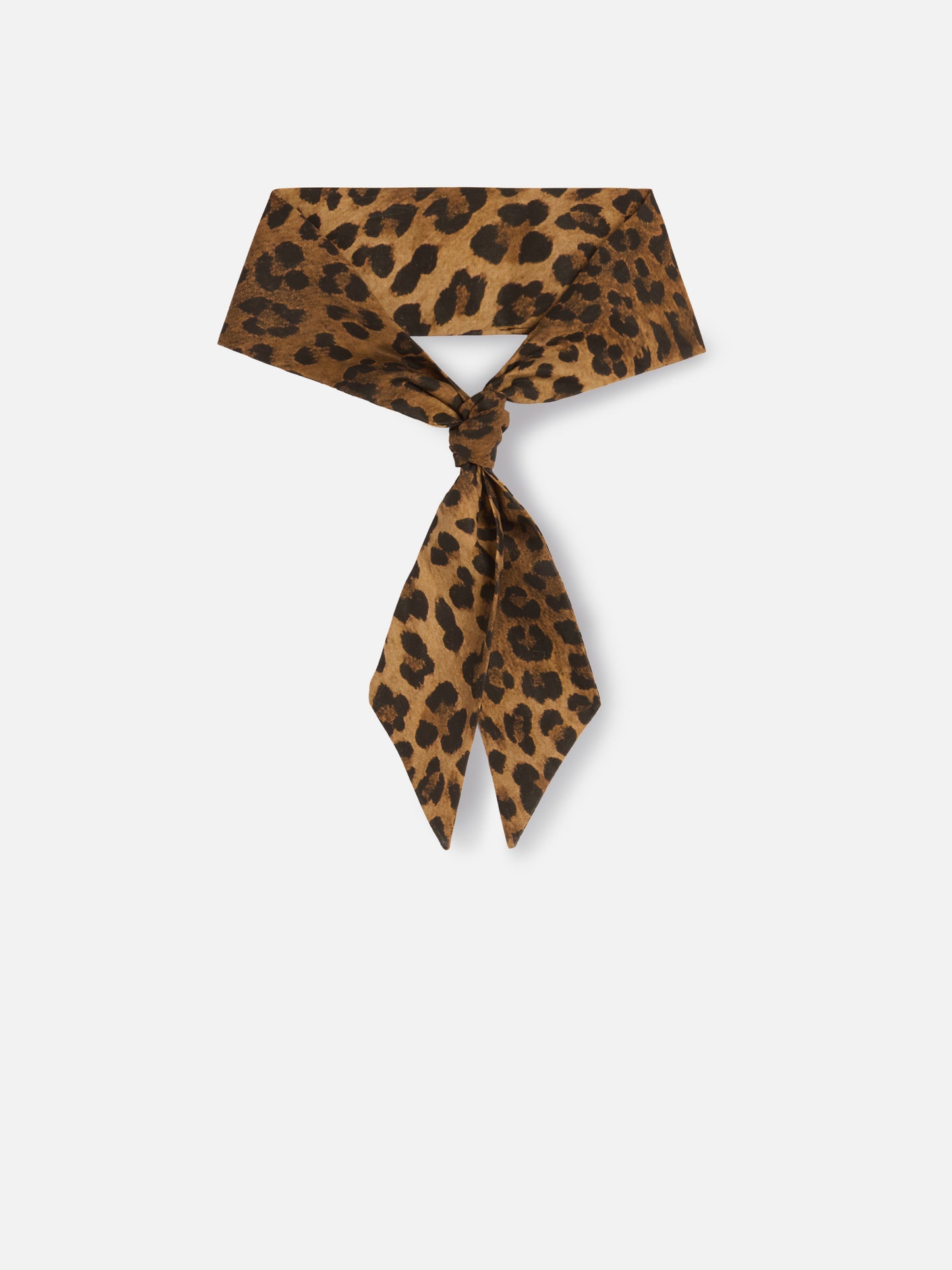 Bandana-Schal aus Baumwolle mit Animalier-Leopardenprint
