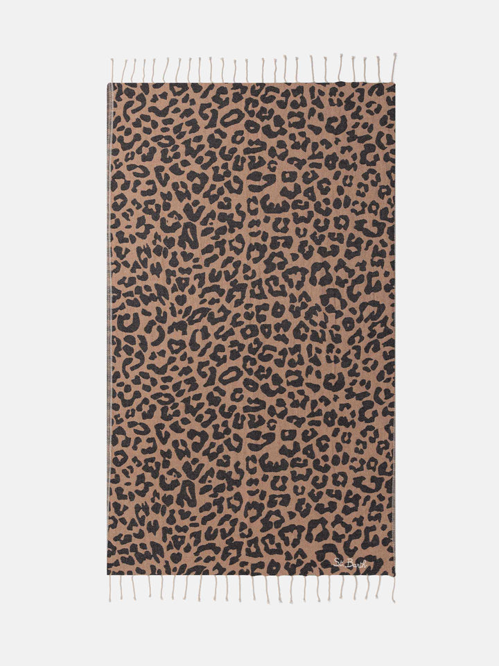 Foutas cotton beach towel with animalier jacquard - MC2 Saint Barth