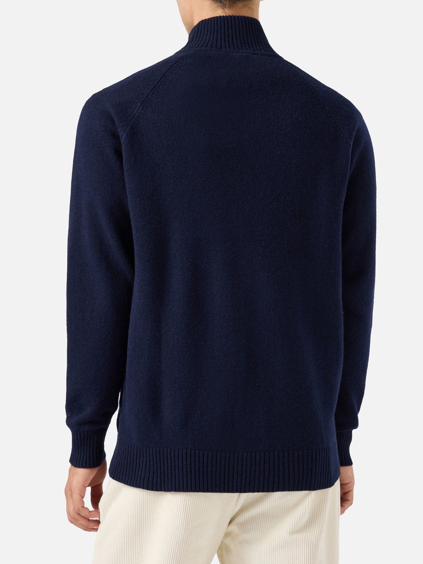 Cardigan Galway in 100% lambswool blu notte