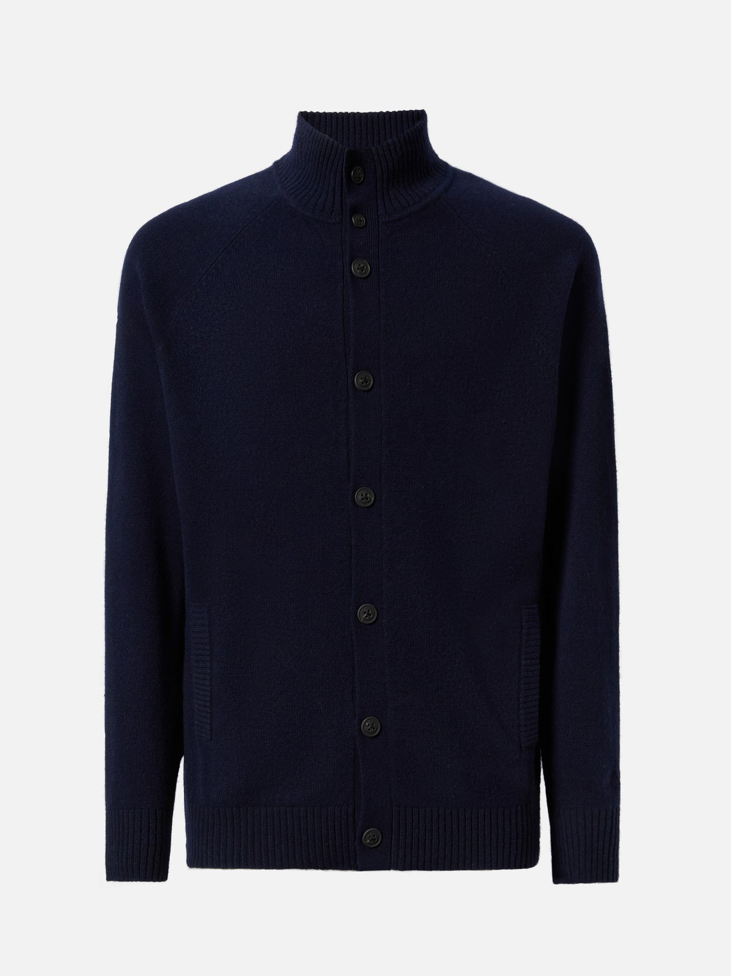 Cardigan Galway in 100% lambswool blu notte