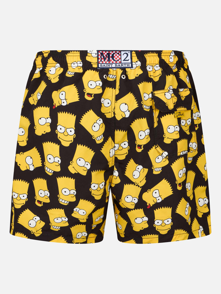 Man mid-length Gustavia swim-shorts with Bart Simpson print | THE SIMPSONS SPECIAL EDITION - MC2 Saint Barth