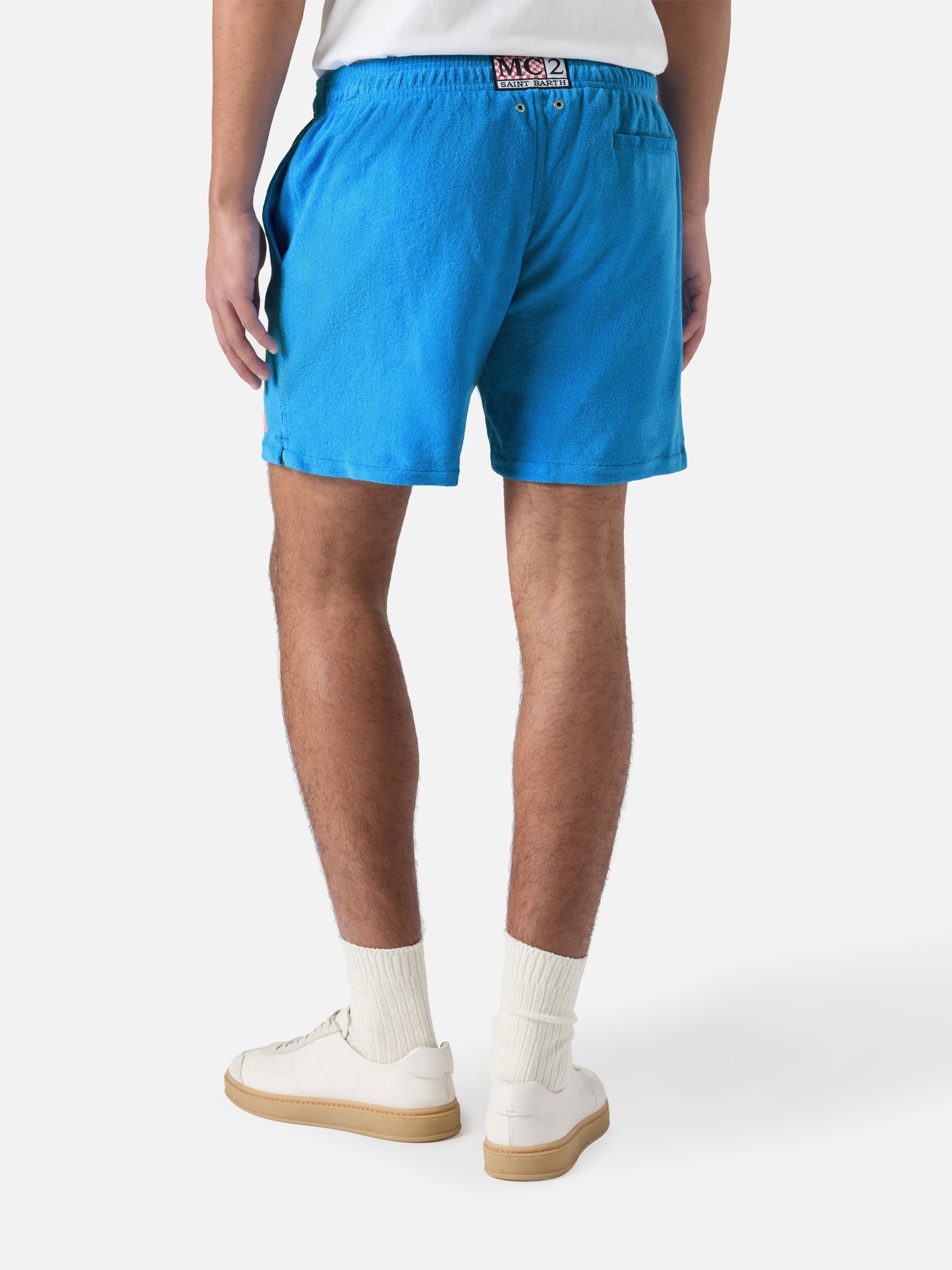 Gustavia terry swim shorts in bluette