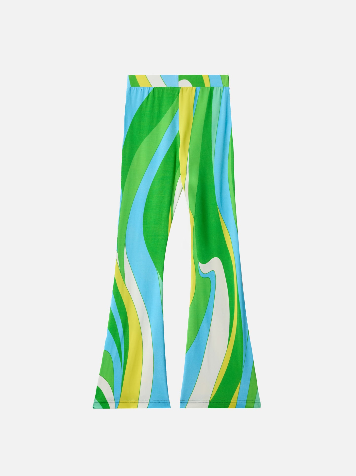 Flared pants Gwenda Jr with shape wave print